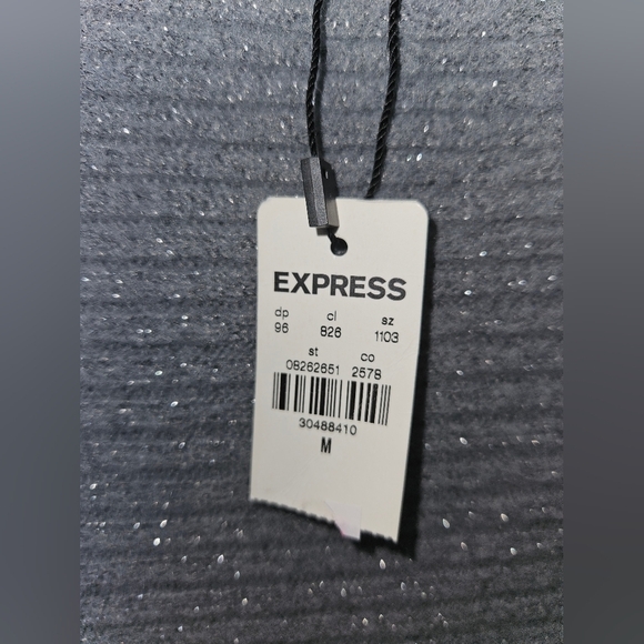 NWT Express Oversized Wrap Glitter Knit Long Sleeve Sweater - Picture 4 of 4